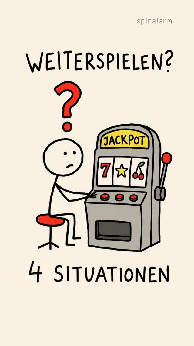 4 Situationen, 1 Frage: Würdest du weiterspielen? Schreib deine 4 Antworten 👇 #casino #spielothek #